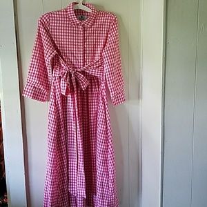 Merry go round dress in rasberry